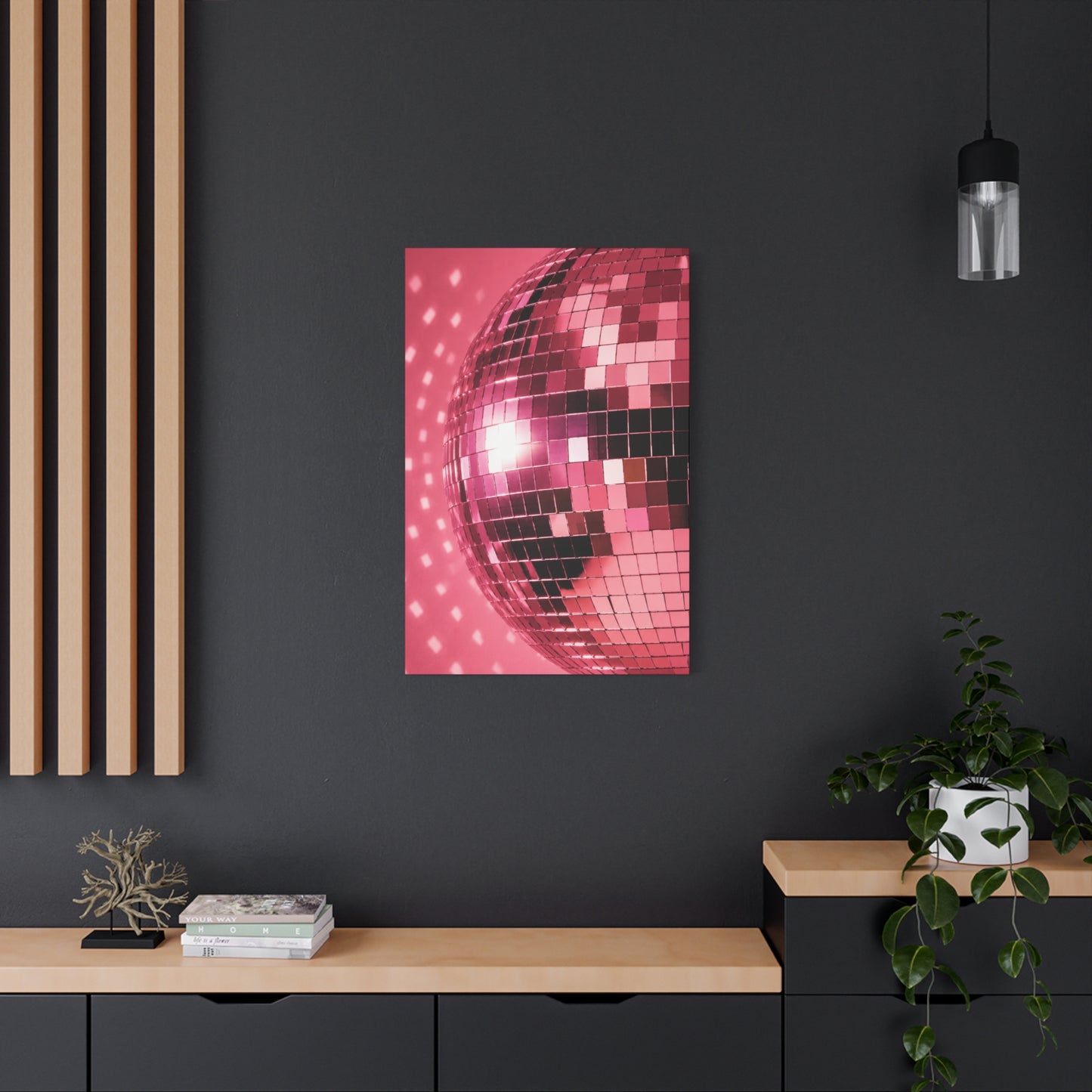 Pink Disco Ball Canvas