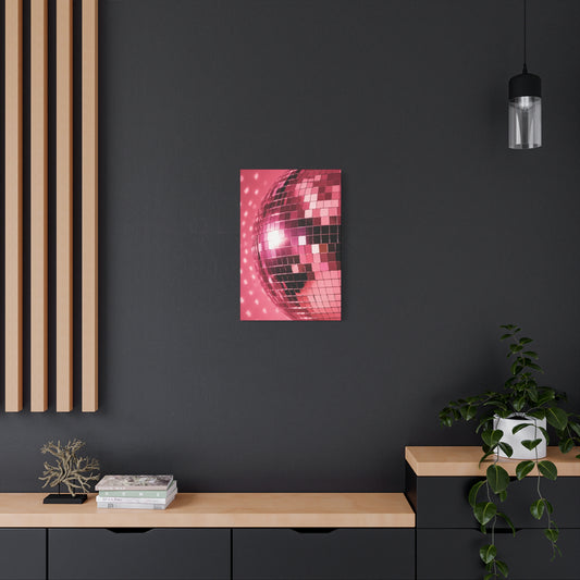 Pink Disco Ball Canvas
