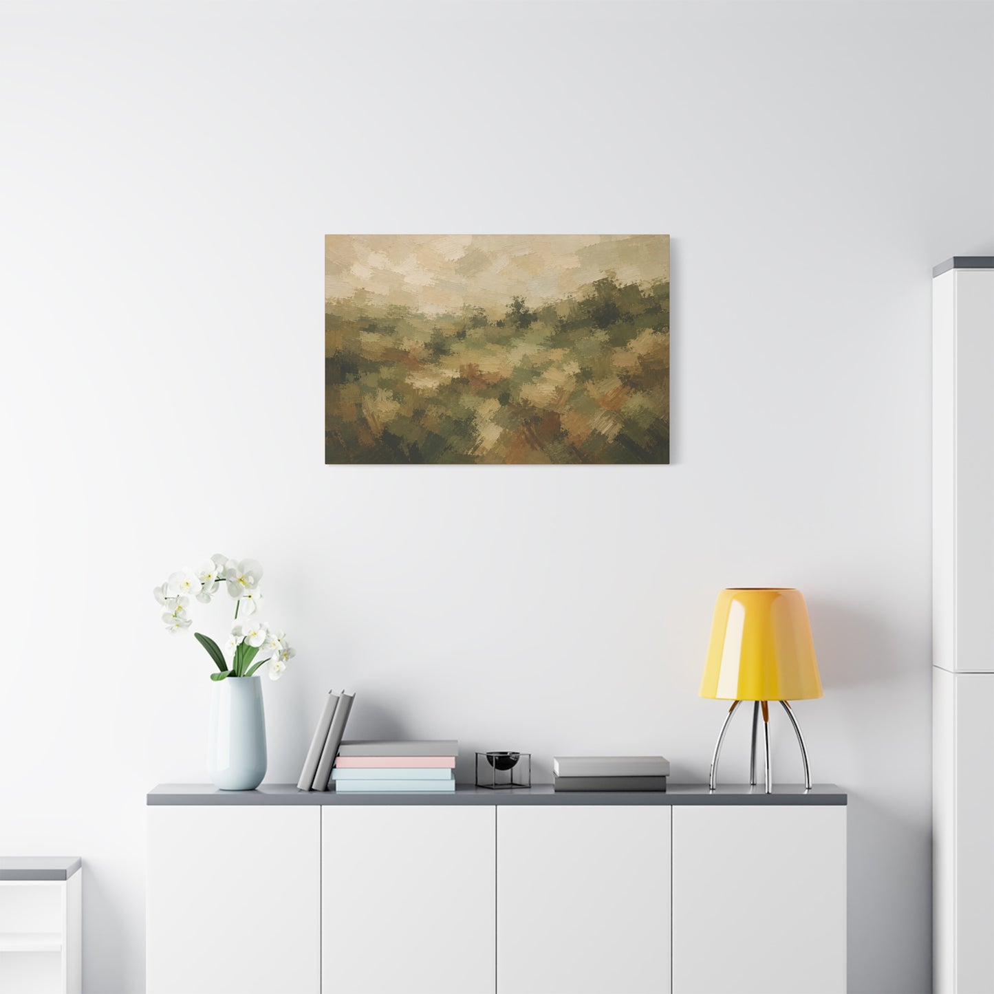Abstract Earth-Tone Landscape Canvas Print — Matte Stretched 1.25"