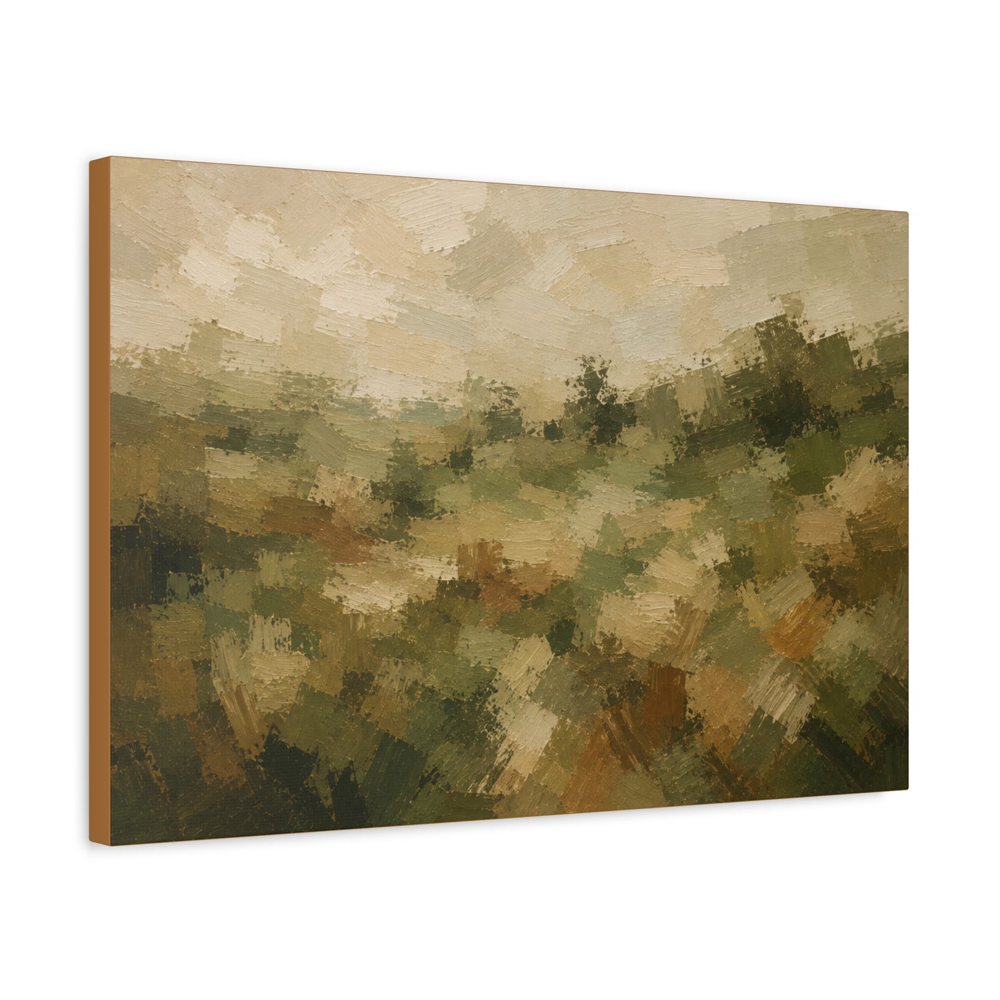 Abstract Earth-Tone Landscape Canvas Print — Matte Stretched 1.25"