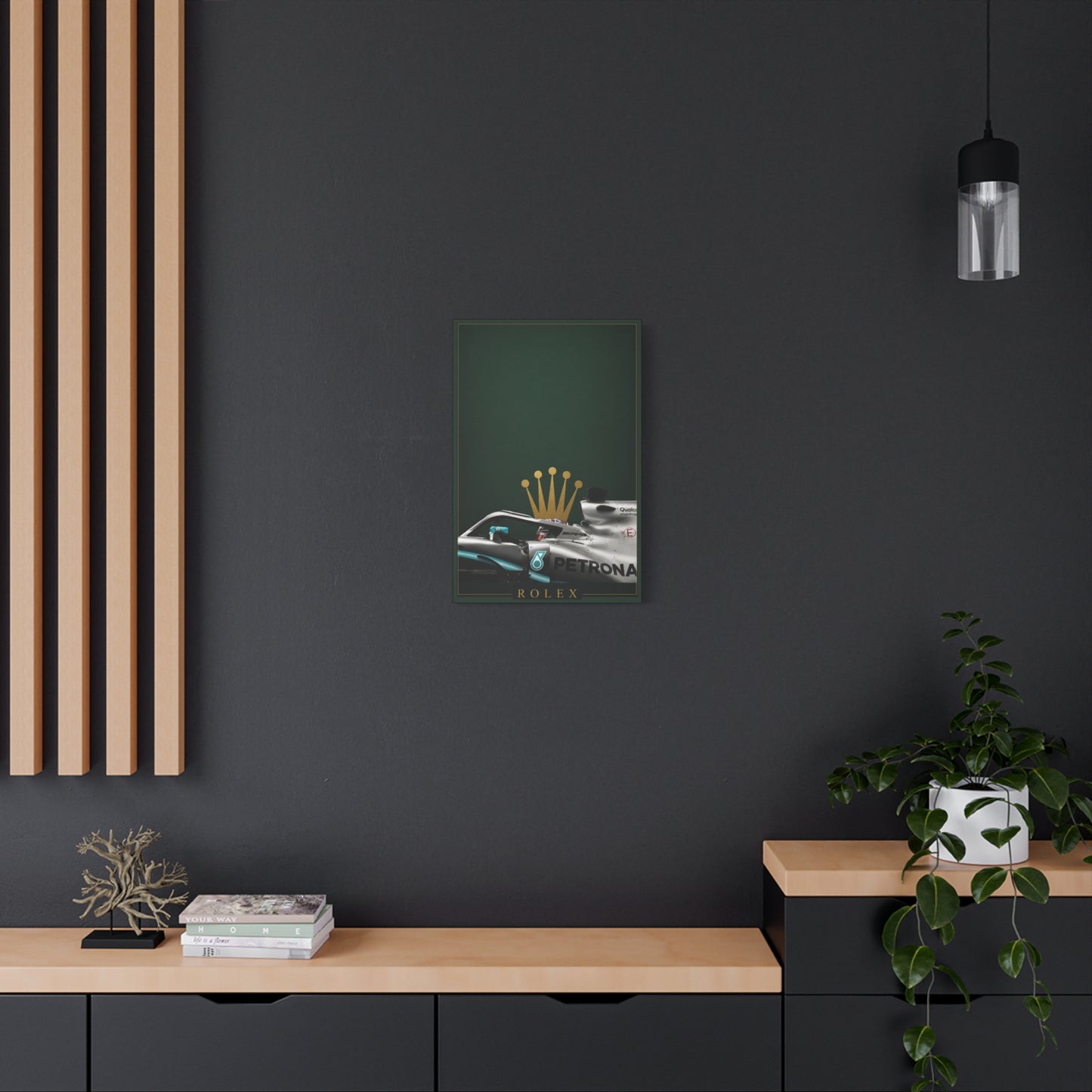 Formula Racing Canvas Print — Rolex & Petronas Car Art (Matte Stretched)