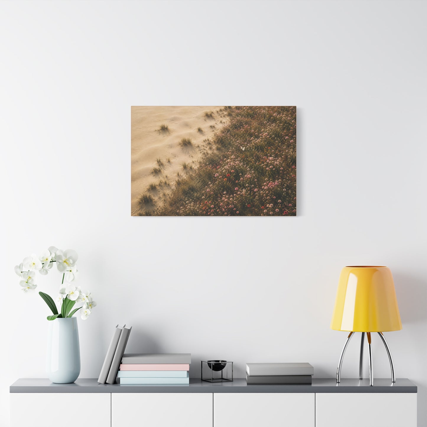Coastal Dune Wildflowers Matte Canvas Wall Art — Stretched 1.25"