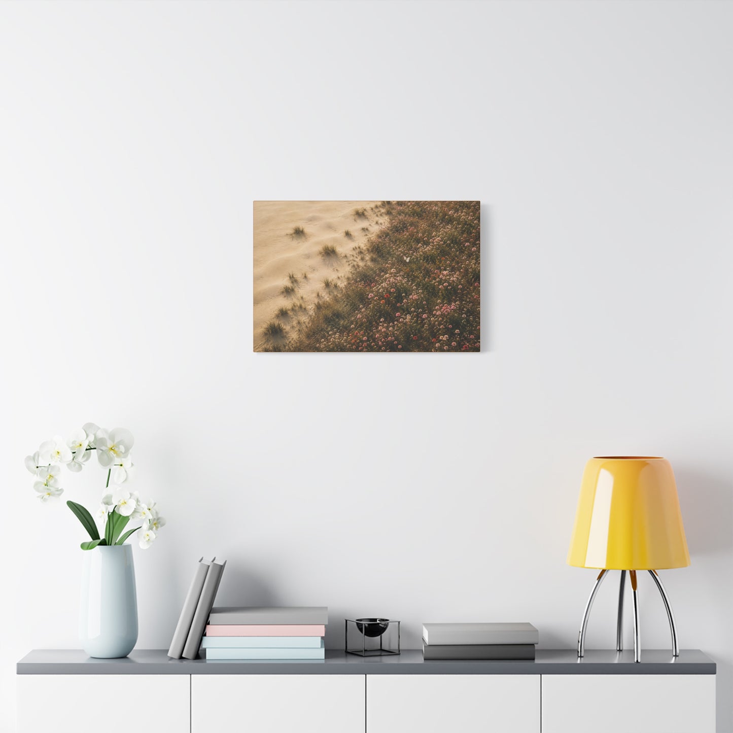 Coastal Dune Wildflowers Matte Canvas Wall Art — Stretched 1.25"