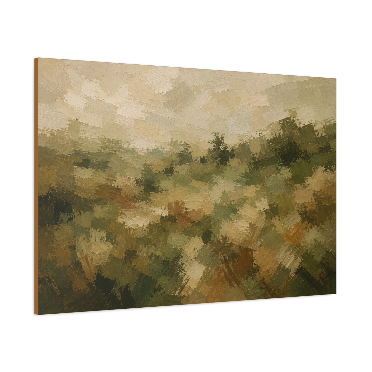 Abstract Earth-Tone Landscape Canvas Print — Matte Stretched 1.25"