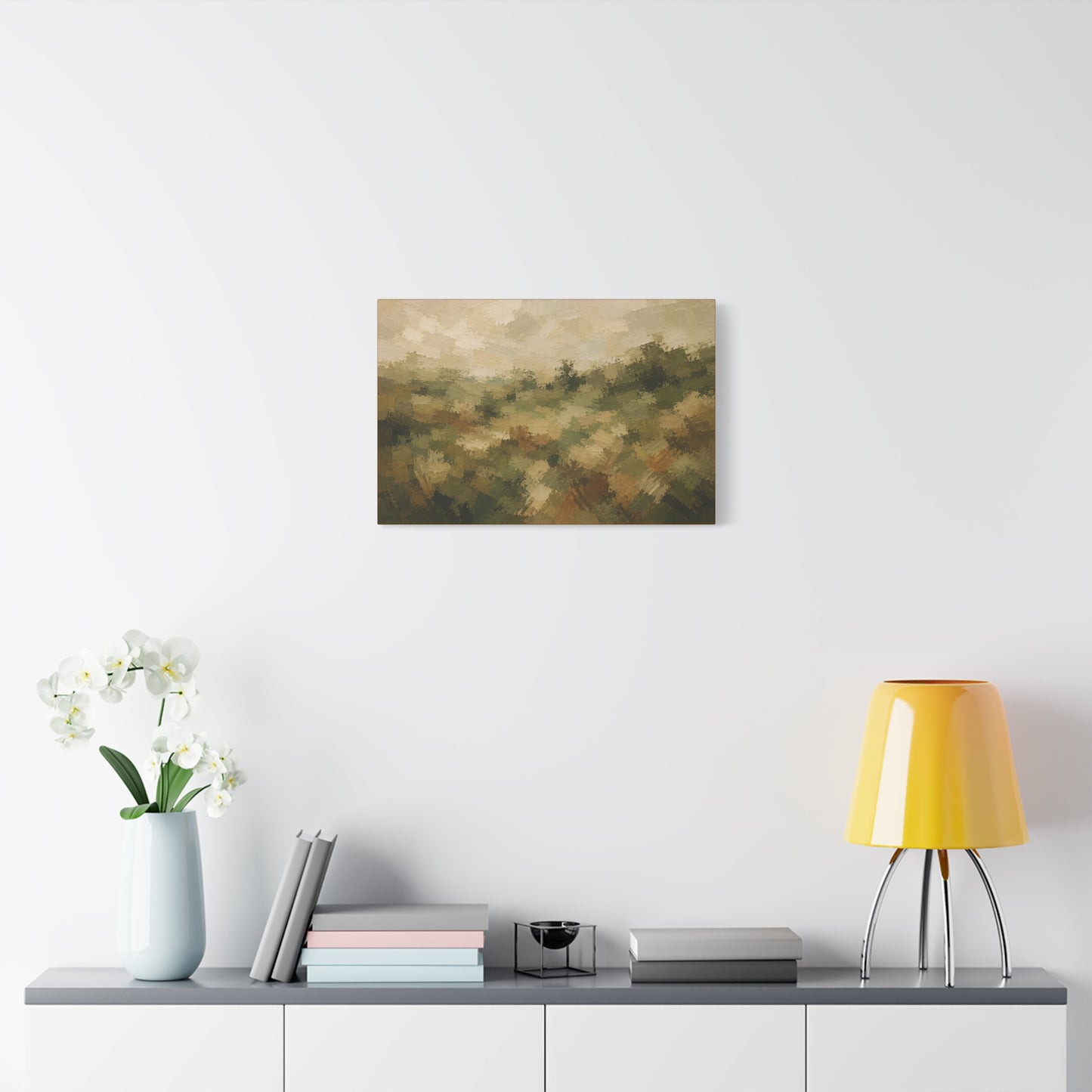 Abstract Earth-Tone Landscape Canvas Print — Matte Stretched 1.25"