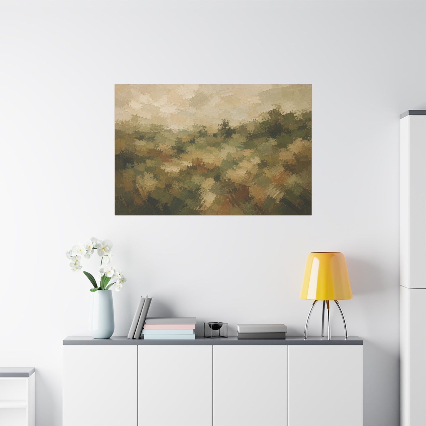 Abstract Earth-Tone Landscape Canvas Print — Matte Stretched 1.25"