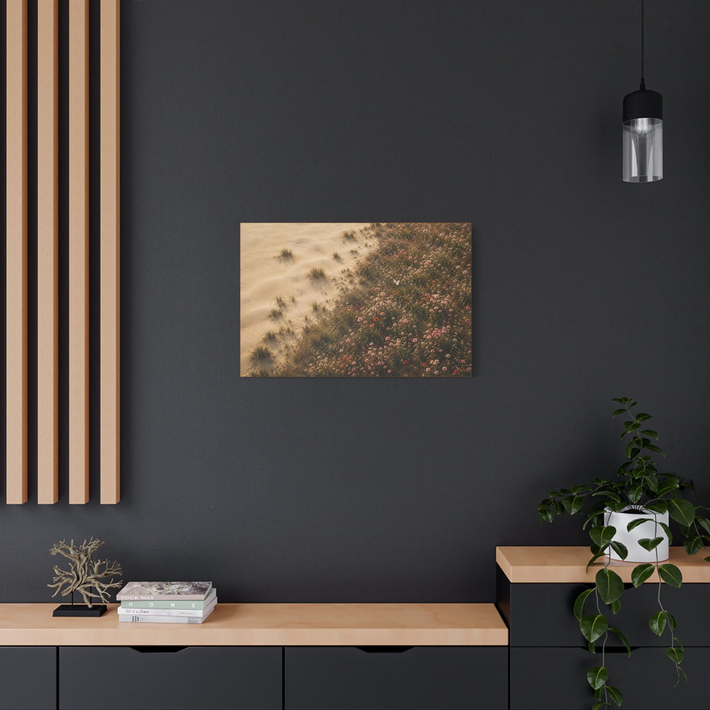 Coastal Dune Wildflowers Matte Canvas Wall Art — Stretched 1.25"