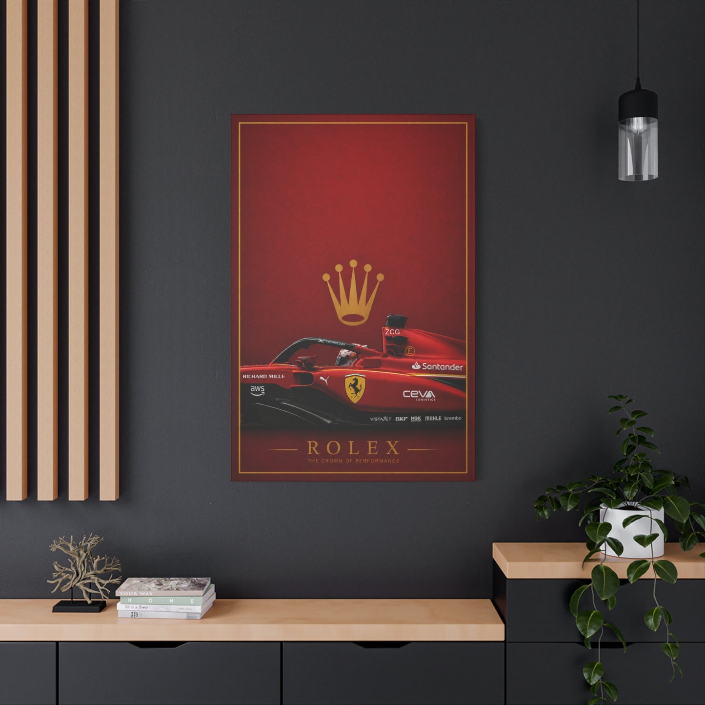 Red F1 Racing Canvas Print