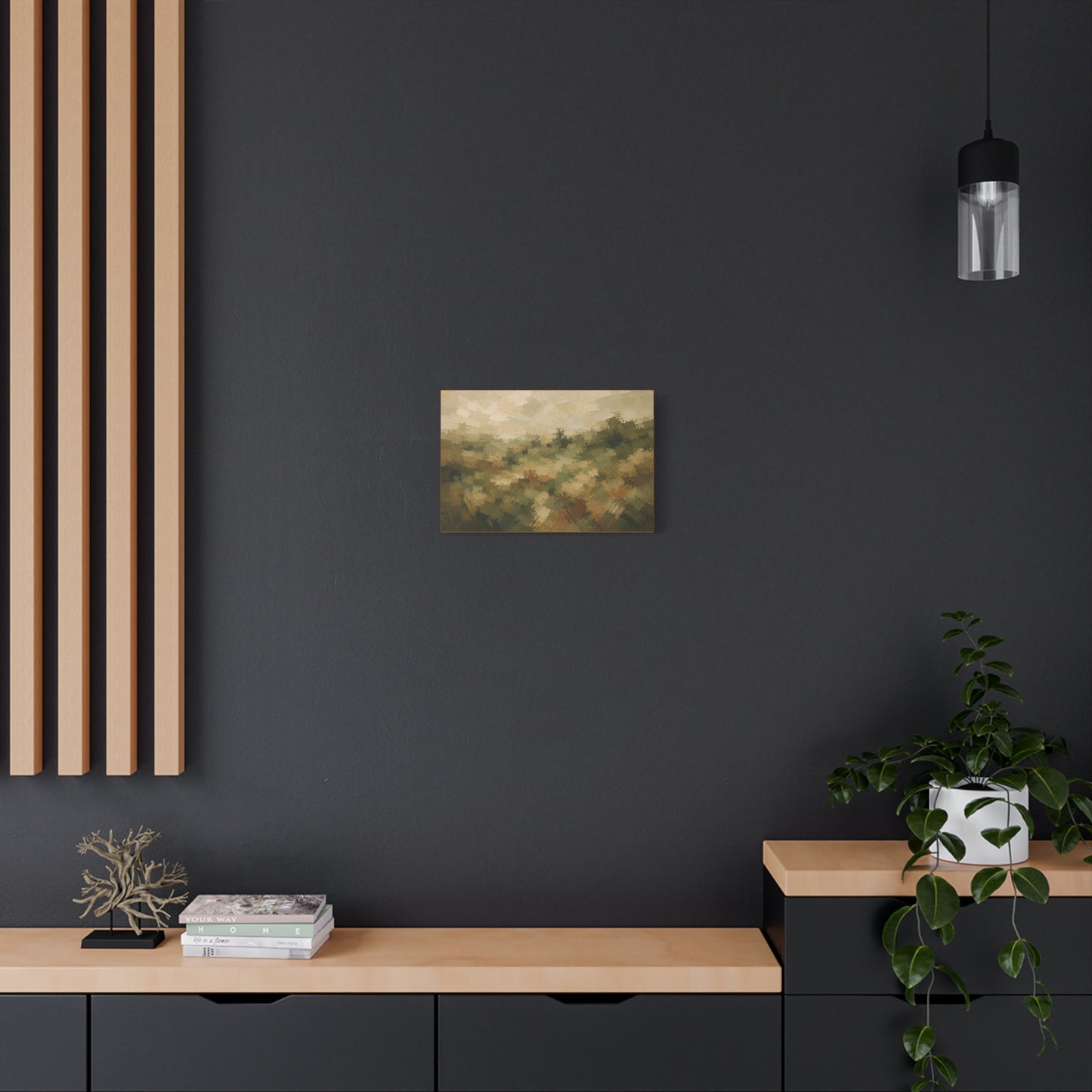 Abstract Earth-Tone Landscape Canvas Print — Matte Stretched 1.25"