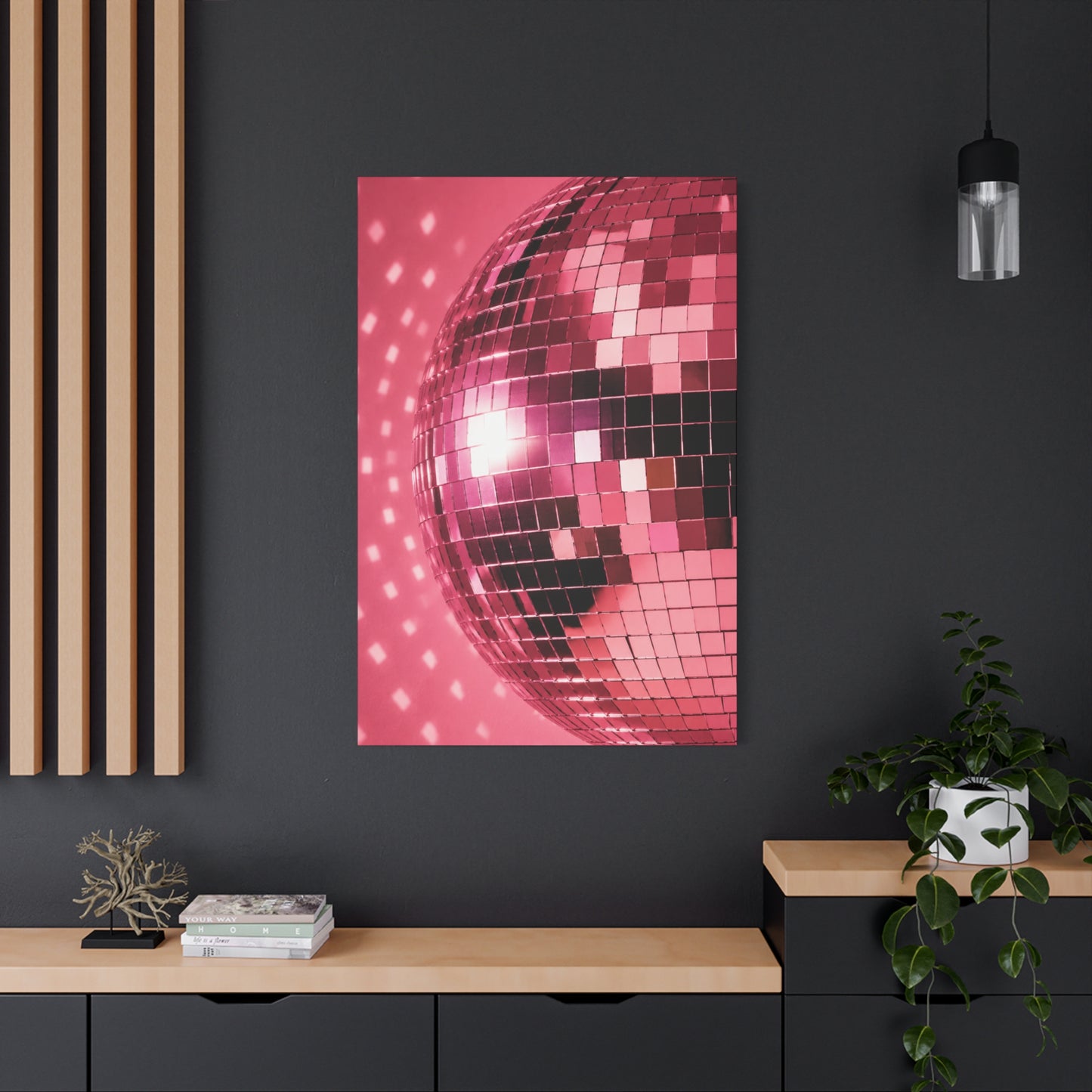 Pink Disco Ball Canvas