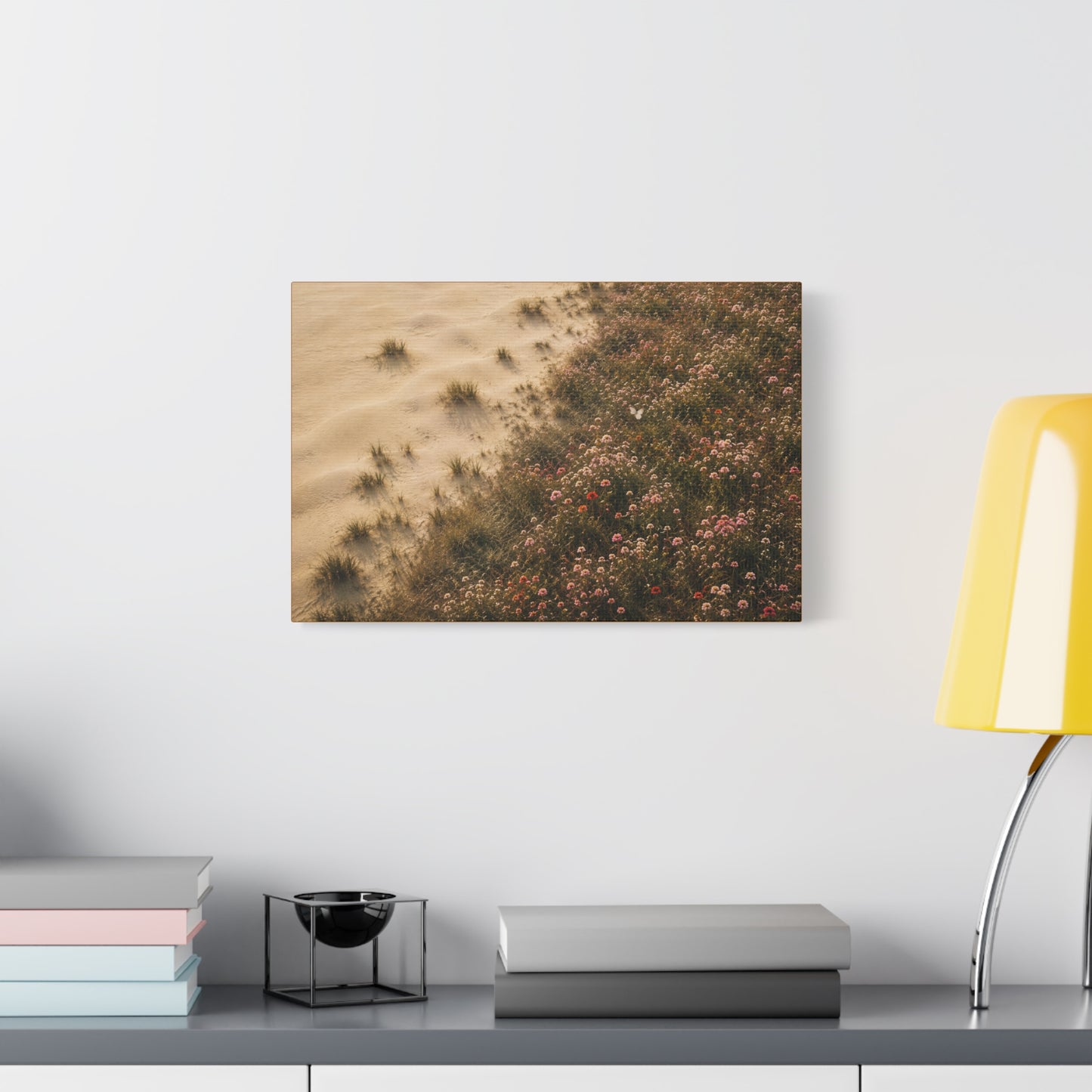 Coastal Dune Wildflowers Matte Canvas Wall Art — Stretched 1.25"