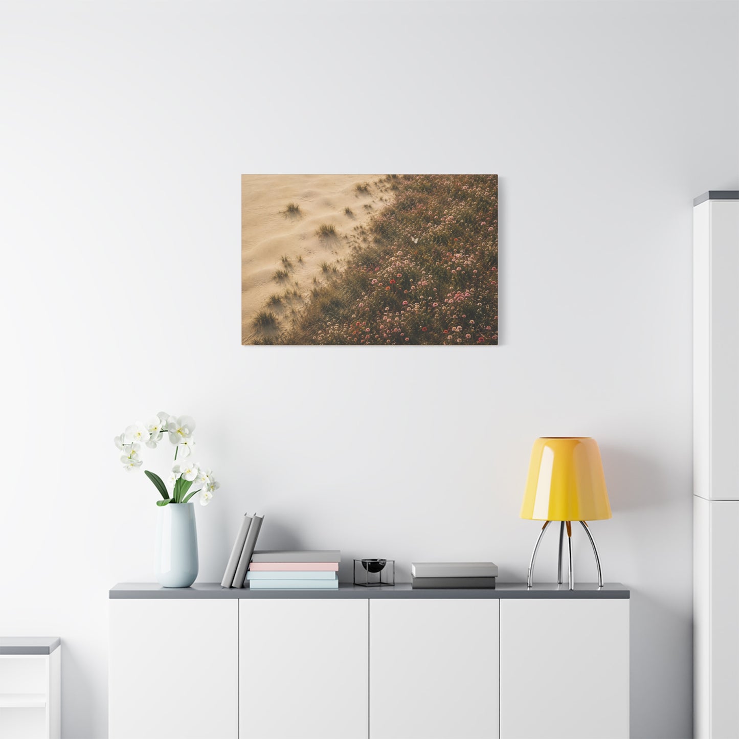 Coastal Dune Wildflowers Matte Canvas Wall Art — Stretched 1.25"