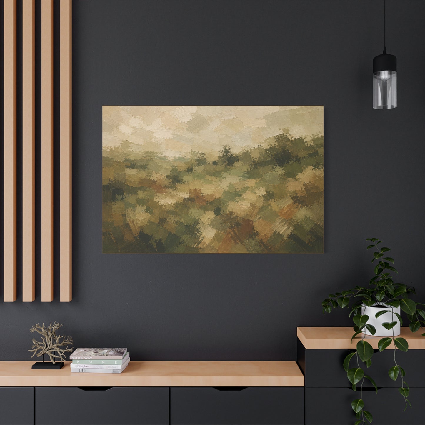 Abstract Earth-Tone Landscape Canvas Print — Matte Stretched 1.25"