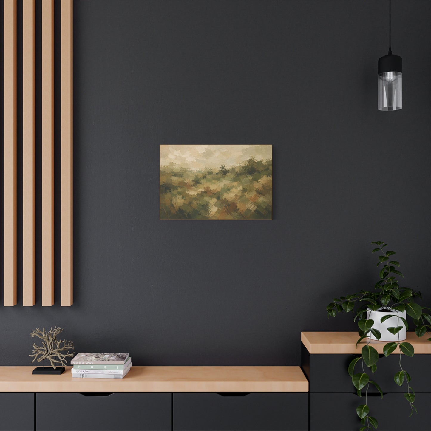Abstract Earth-Tone Landscape Canvas Print — Matte Stretched 1.25"