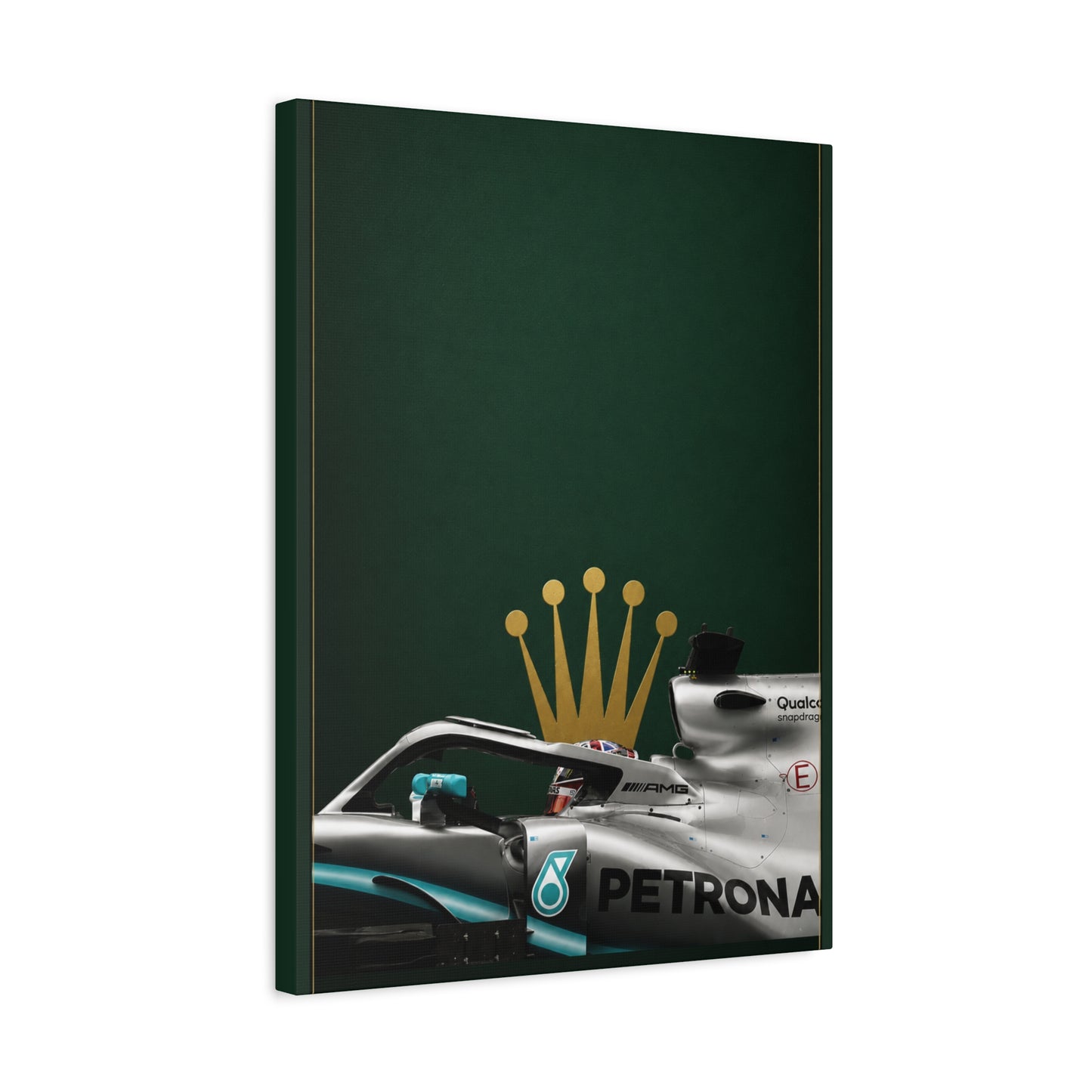 Formula Racing Canvas Print — Rolex & Petronas Car Art (Matte Stretched)