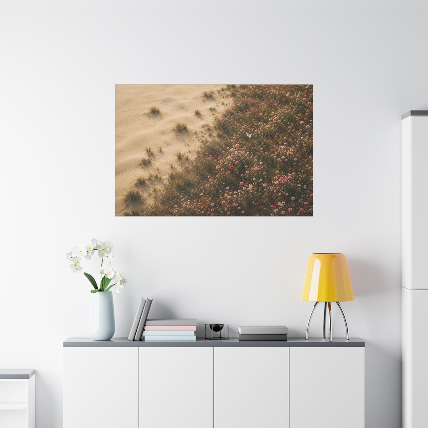 Coastal Dune Wildflowers Matte Canvas Wall Art — Stretched 1.25"