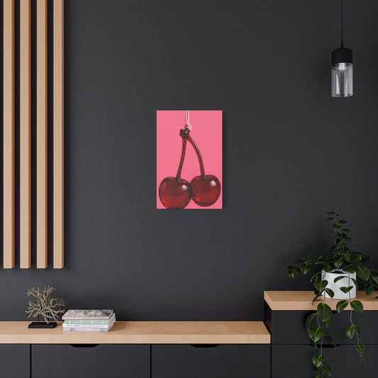 Cherry Pair Matte Canvas