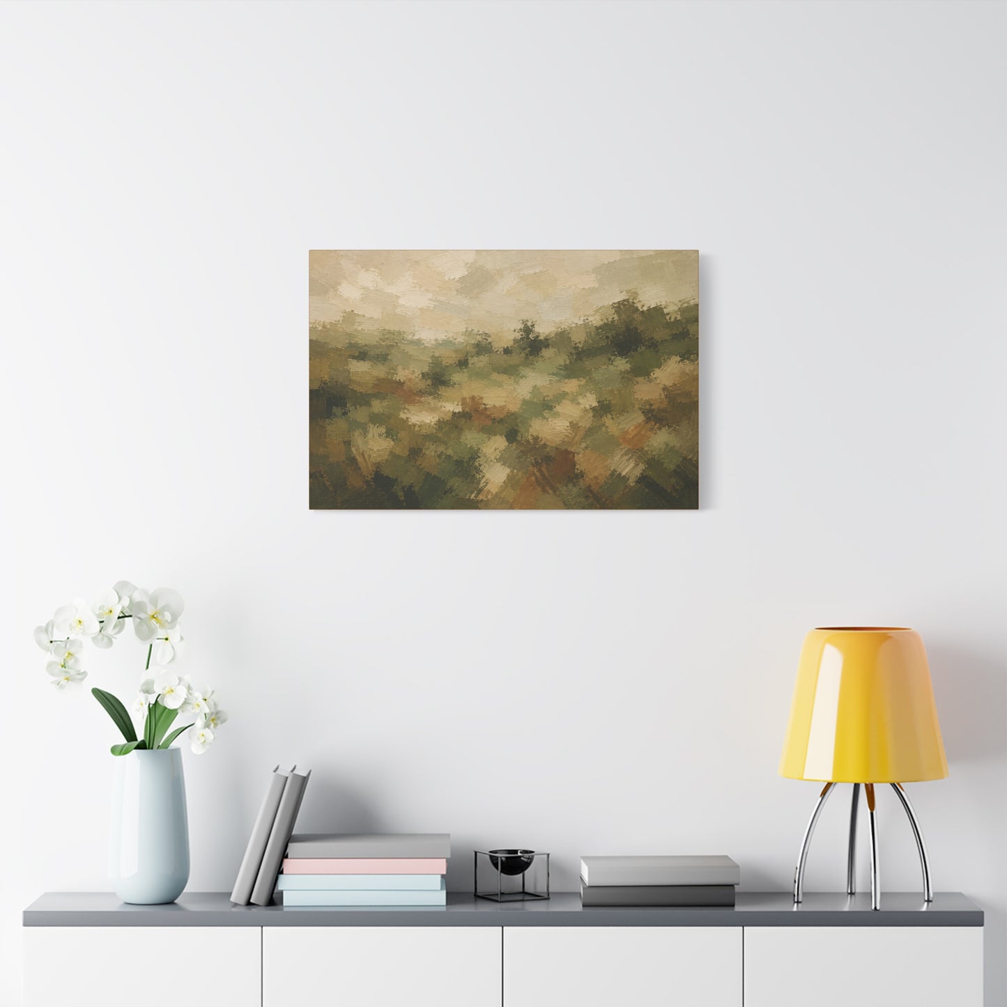 Abstract Earth-Tone Landscape Canvas Print — Matte Stretched 1.25"
