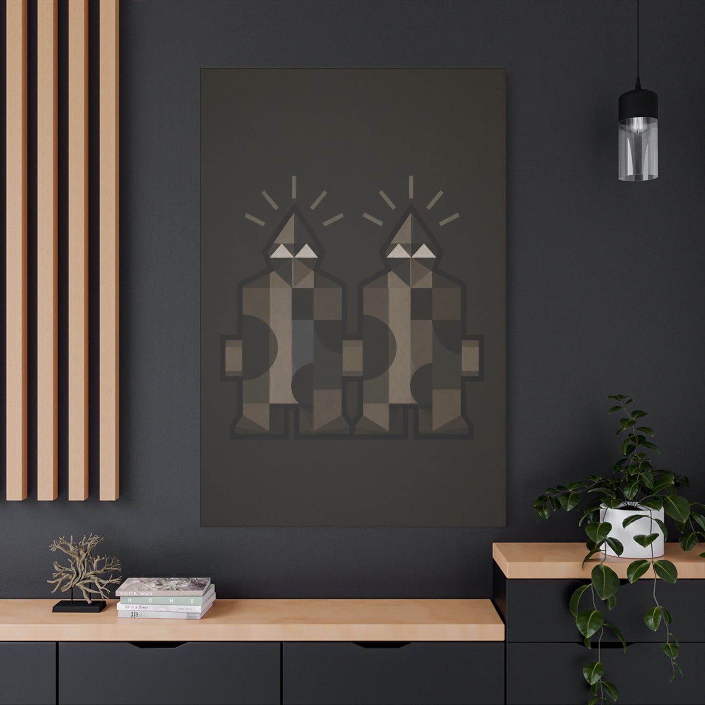 Abstract Twin Matte Canvas