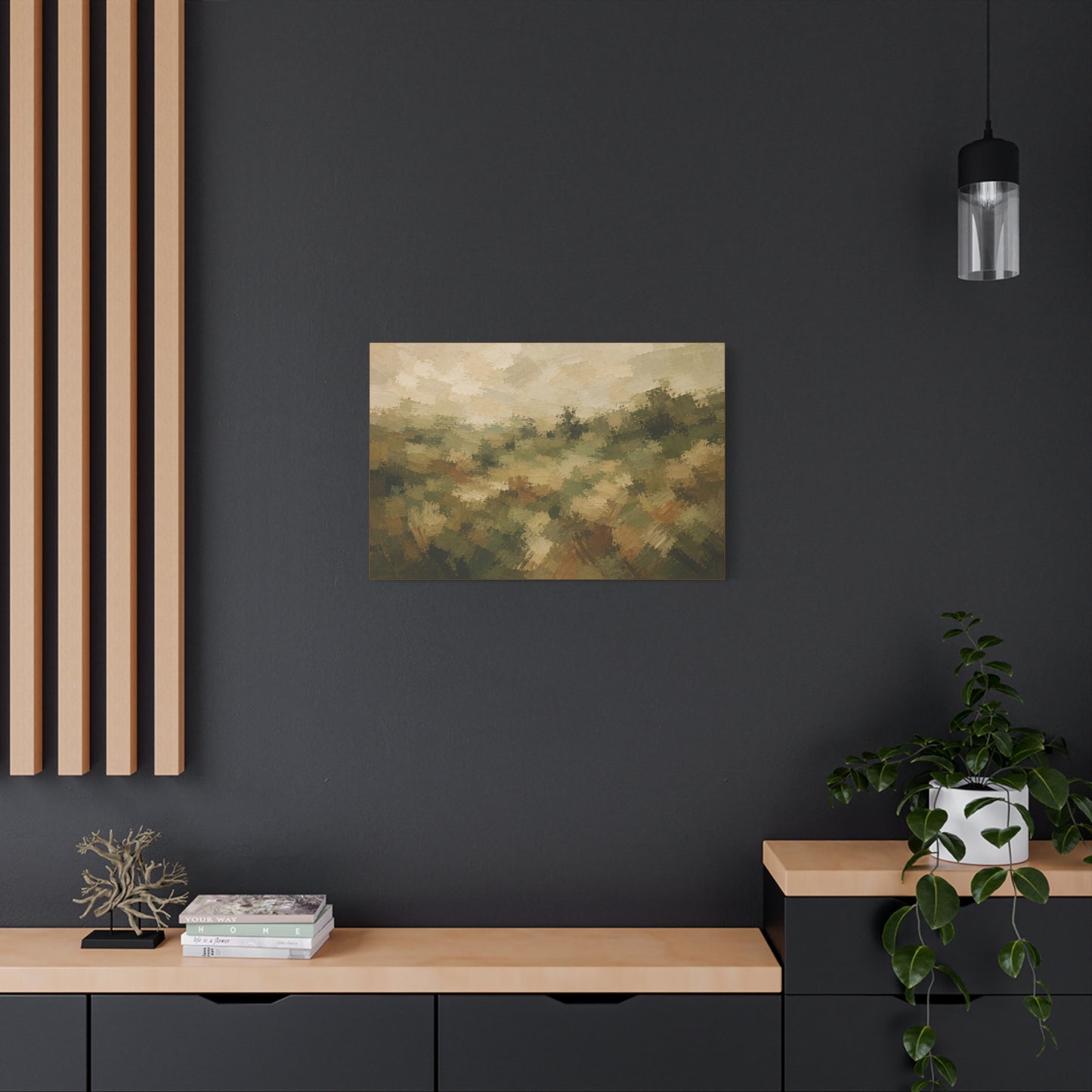 Abstract Earth-Tone Landscape Canvas Print — Matte Stretched 1.25"