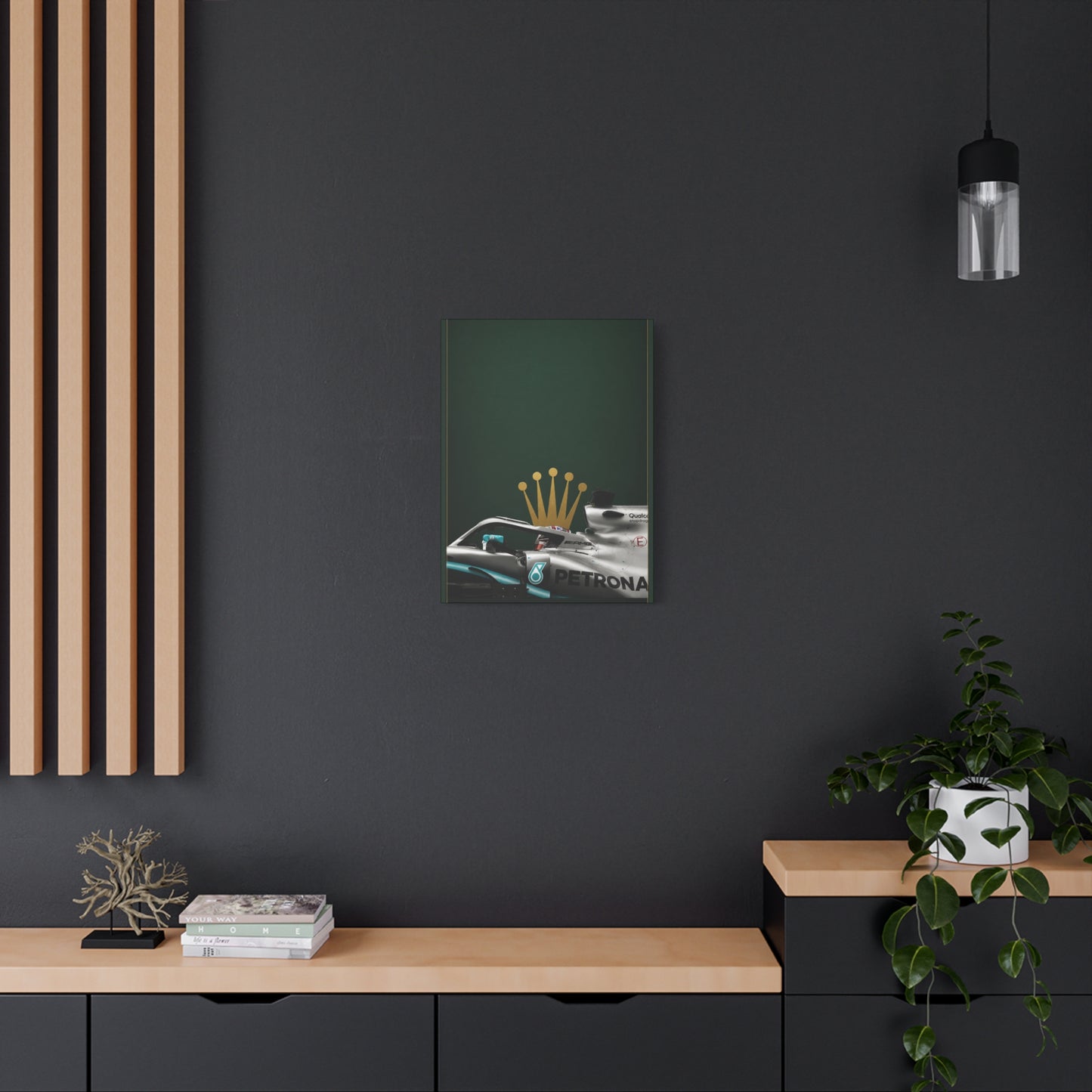 Formula Racing Canvas Print — Rolex & Petronas Car Art (Matte Stretched)