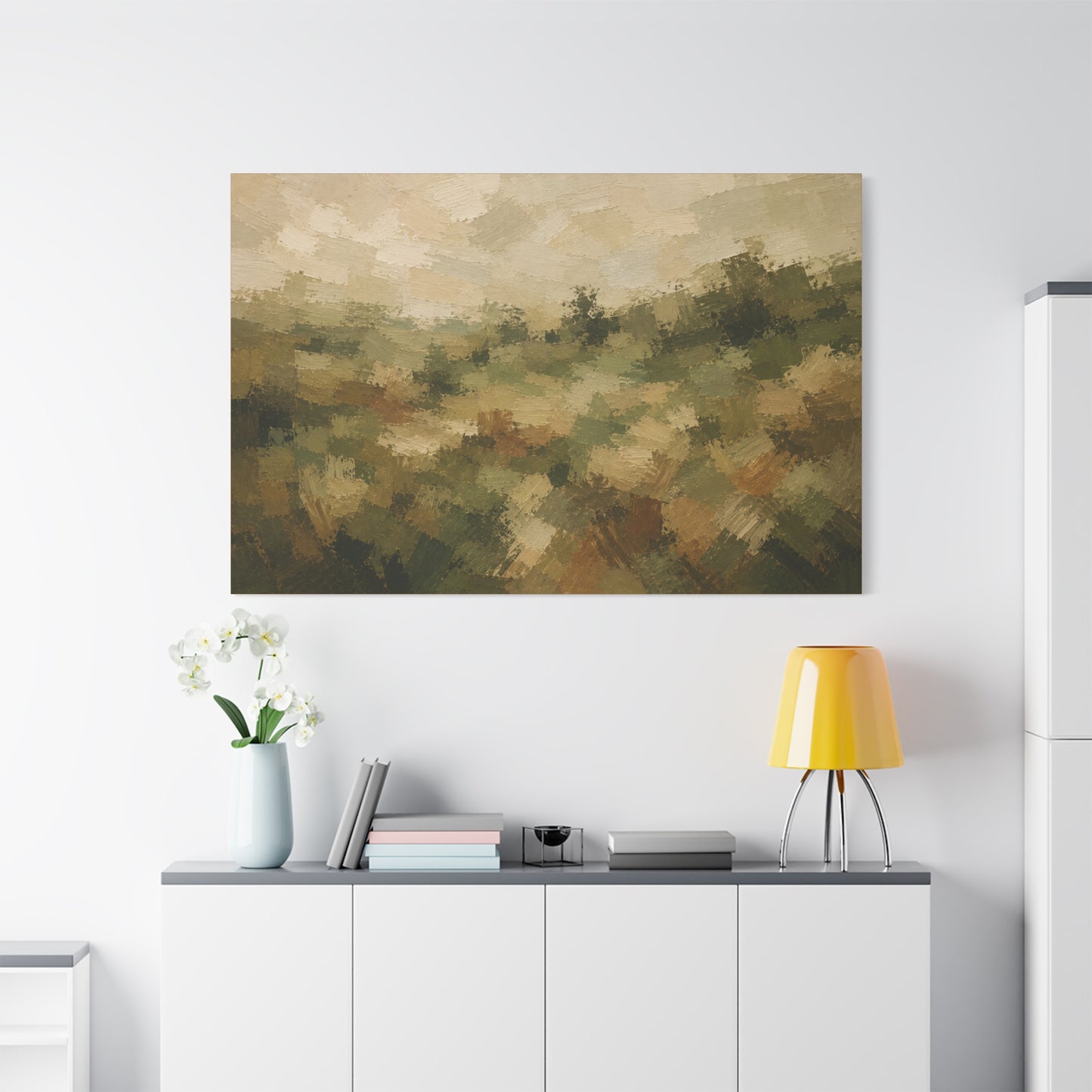 Abstract Earth-Tone Landscape Canvas Print — Matte Stretched 1.25"
