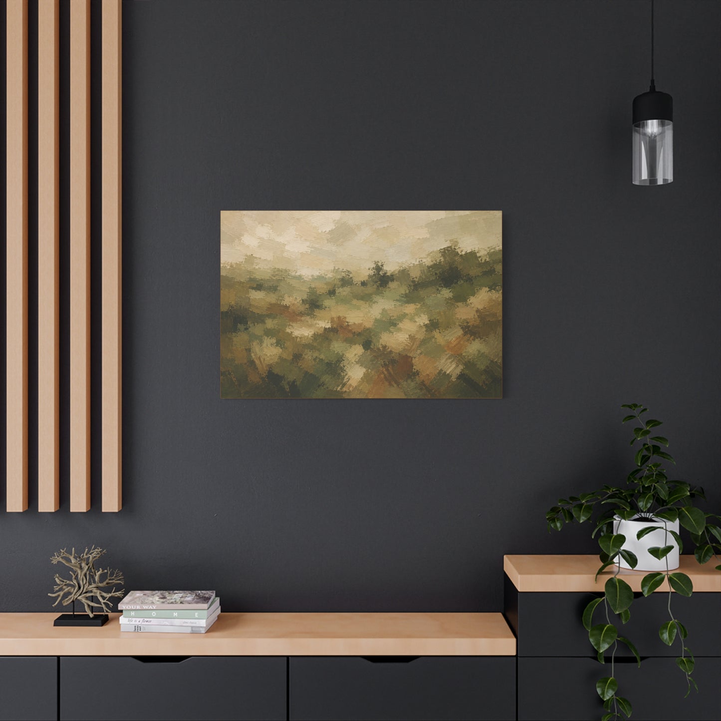 Abstract Earth-Tone Landscape Canvas Print — Matte Stretched 1.25"