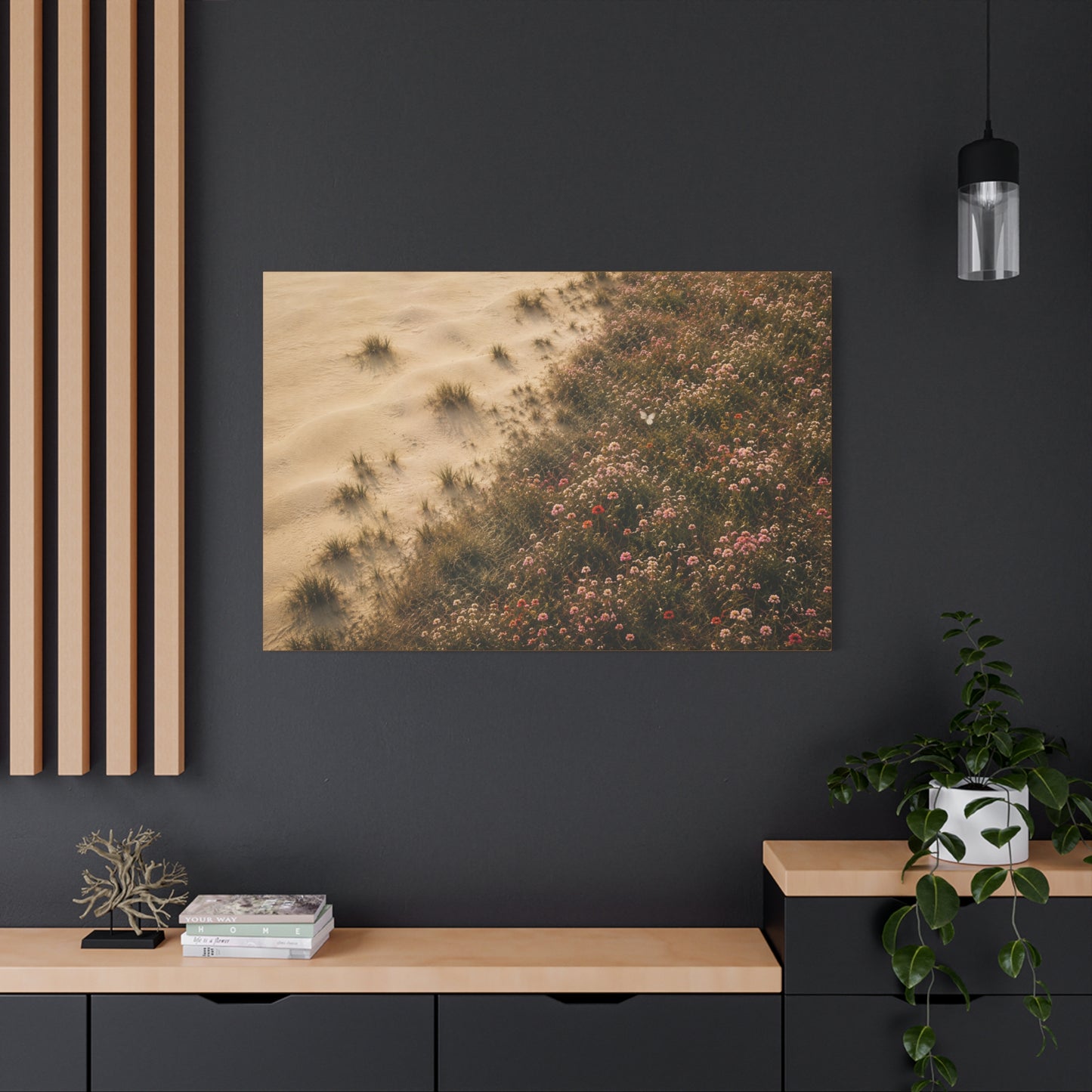Coastal Dune Wildflowers Matte Canvas Wall Art — Stretched 1.25"