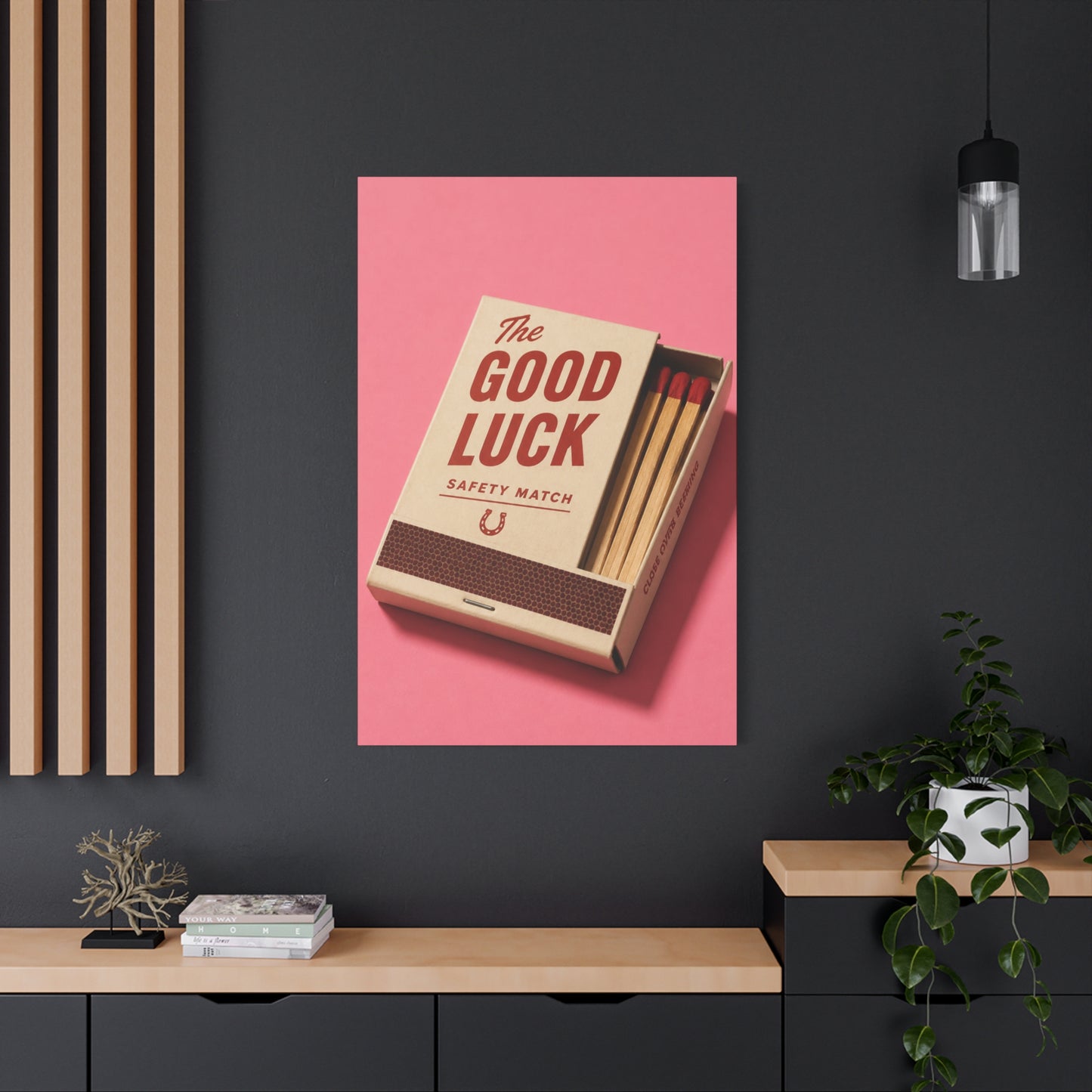 Vintage 'The Good Luck' Matchbox Print Canvas
