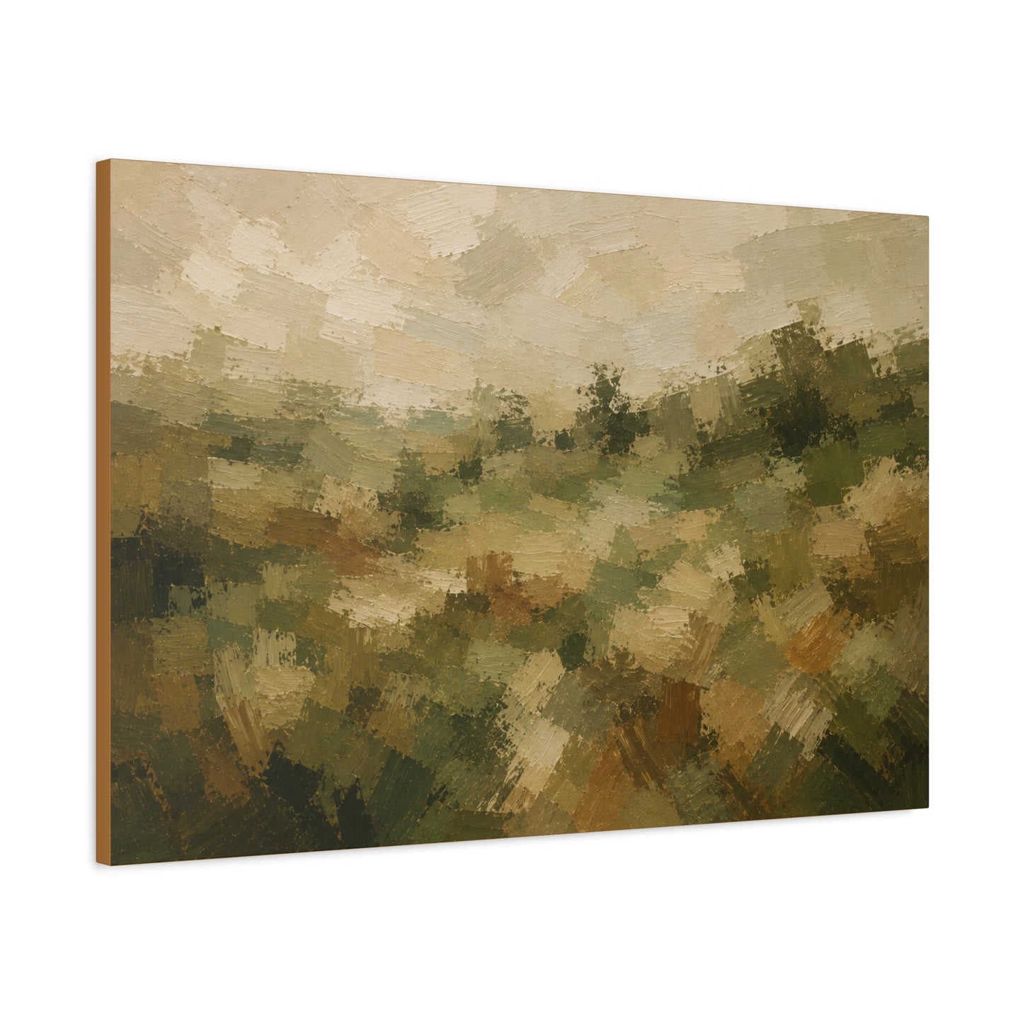 Abstract Earth-Tone Landscape Canvas Print — Matte Stretched 1.25"