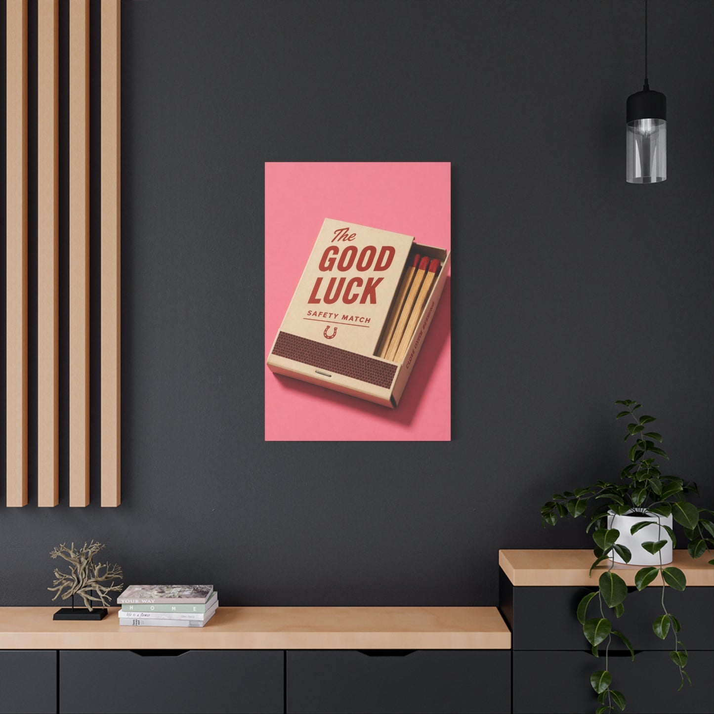 Vintage 'The Good Luck' Matchbox Print Canvas