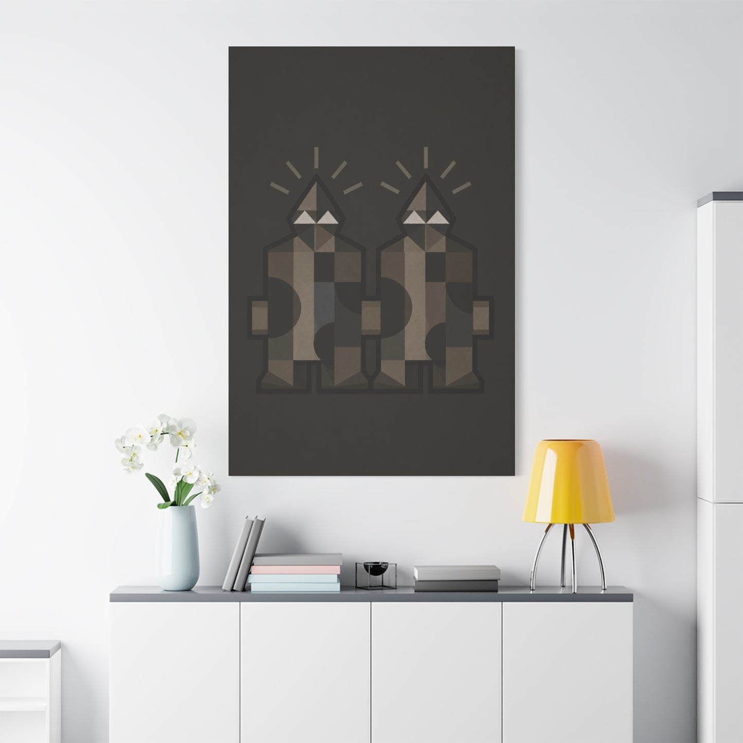 Abstract Twin Matte Canvas
