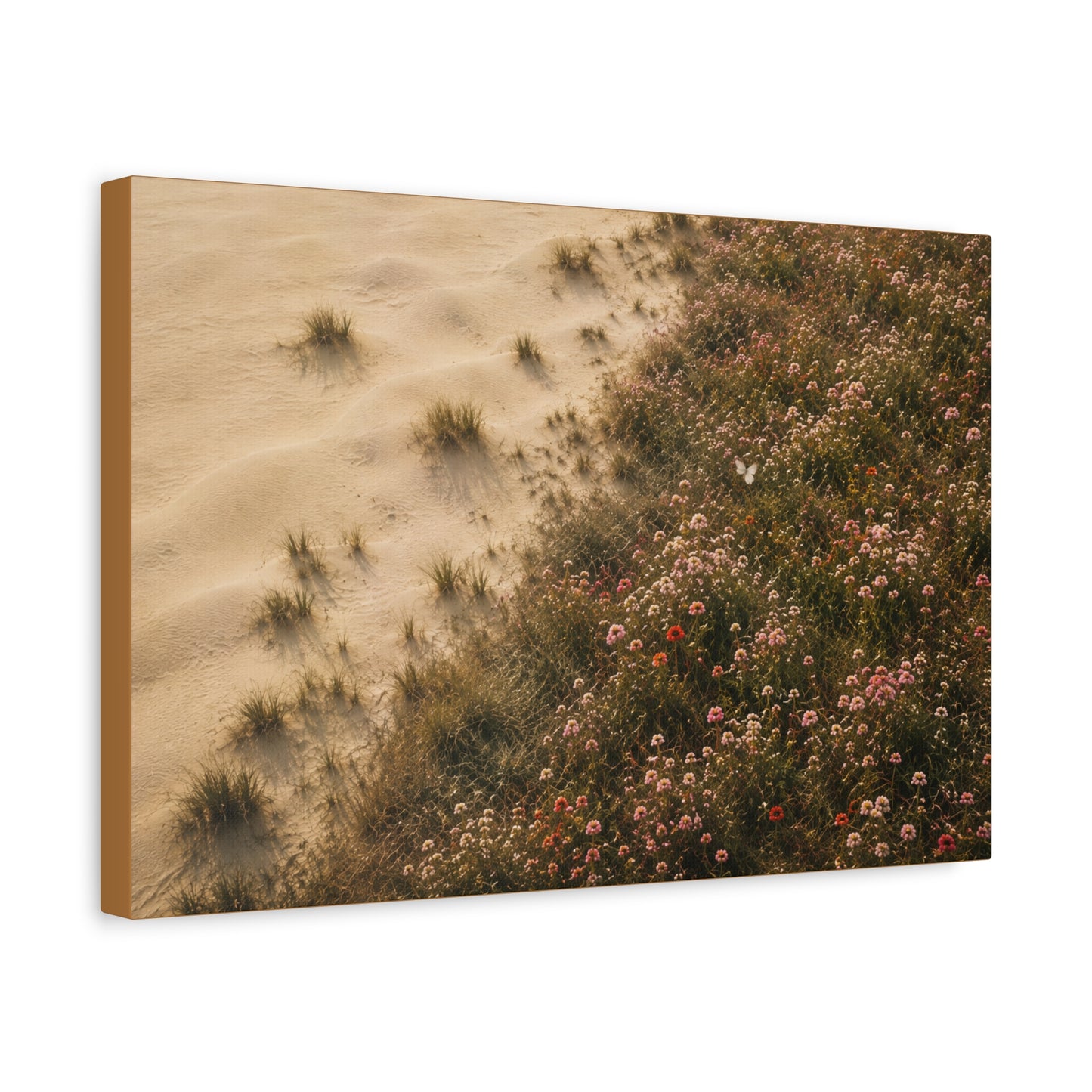 Coastal Dune Wildflowers Matte Canvas Wall Art — Stretched 1.25"