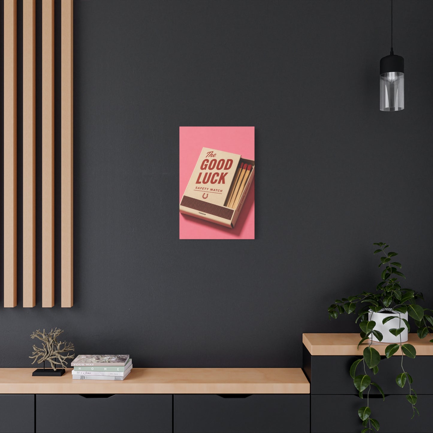 Vintage 'The Good Luck' Matchbox Print Canvas