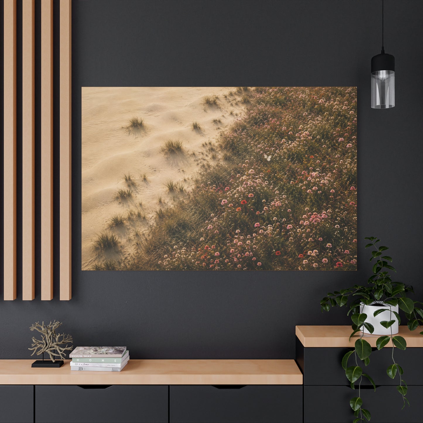 Coastal Dune Wildflowers Matte Canvas Wall Art — Stretched 1.25"
