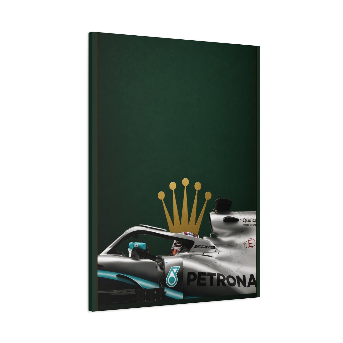 Formula Racing Canvas Print — Rolex & Petronas Car Art (Matte Stretched)