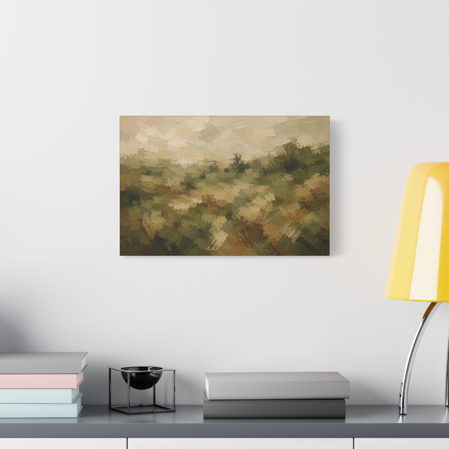 Abstract Earth-Tone Landscape Canvas Print — Matte Stretched 1.25"