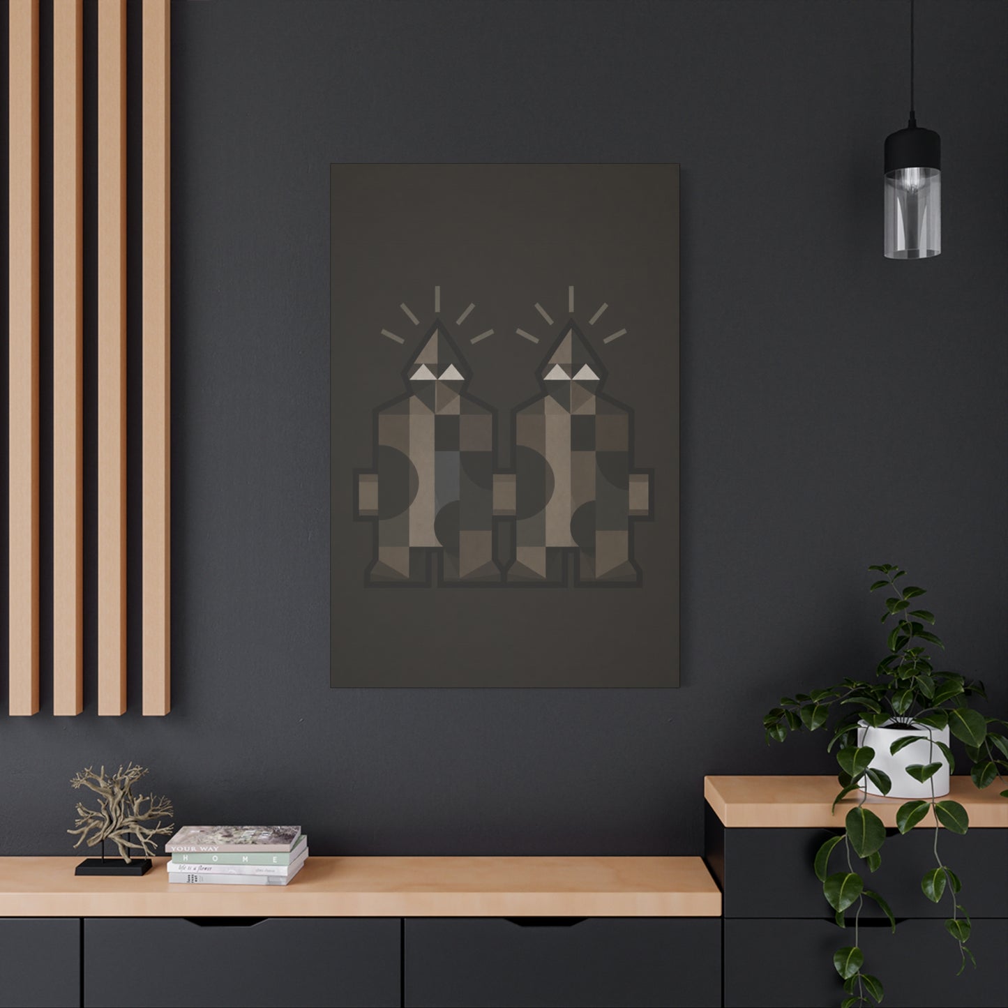 Abstract Twin Matte Canvas