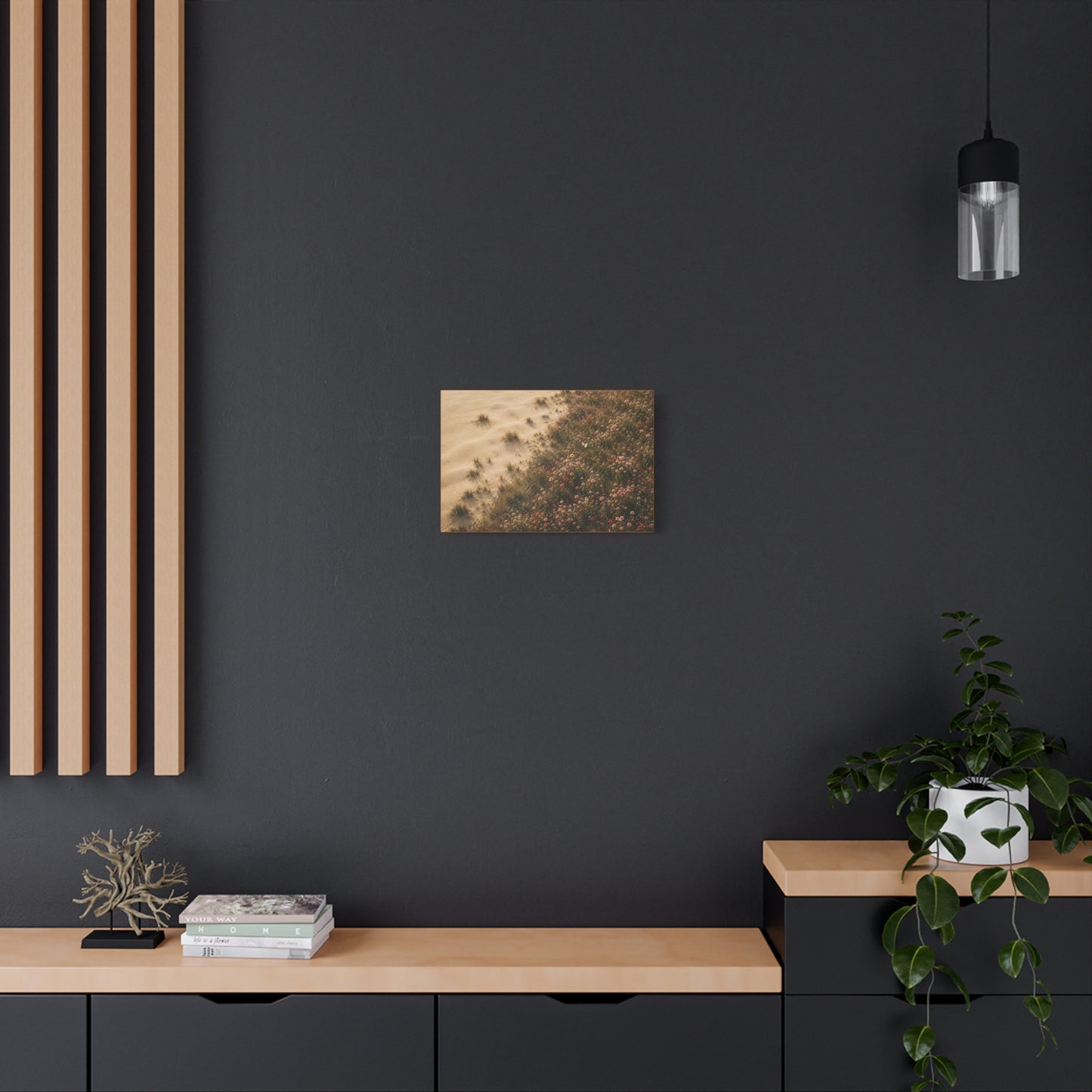 Coastal Dune Wildflowers Matte Canvas Wall Art — Stretched 1.25"