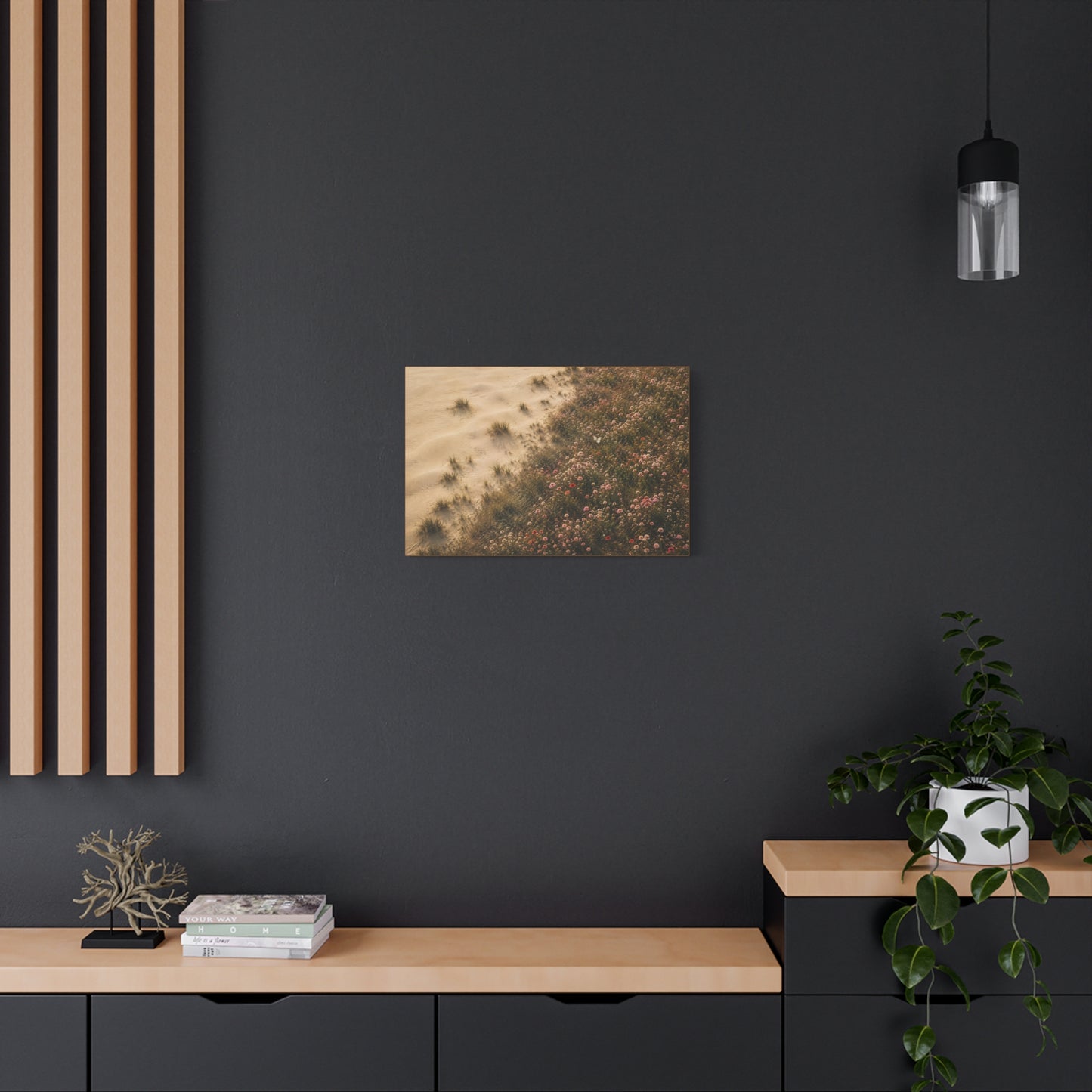 Coastal Dune Wildflowers Matte Canvas Wall Art — Stretched 1.25"